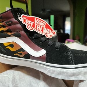 Vans Faded Flame Black High Tops